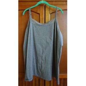 Catherines Suprema Gray Lace Tank Top